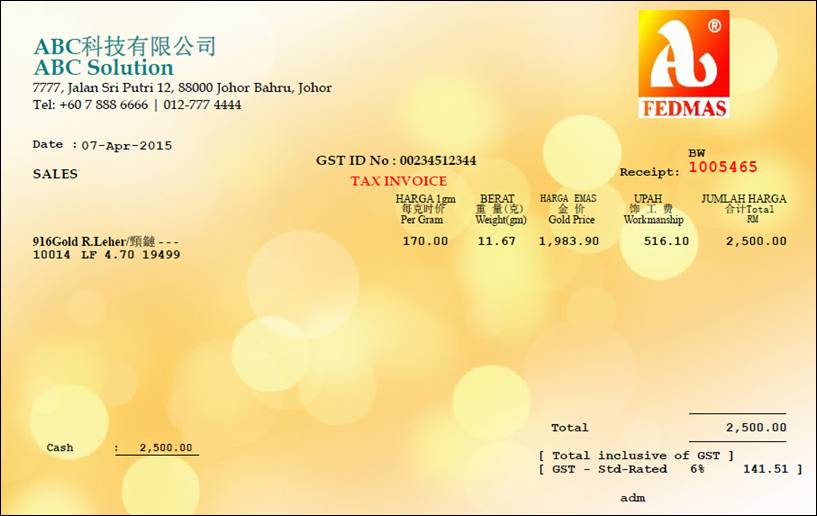 Tax Format File Sample Simplified Tax Format